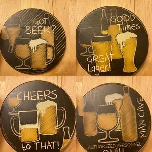 Beer coasters- 4 pack